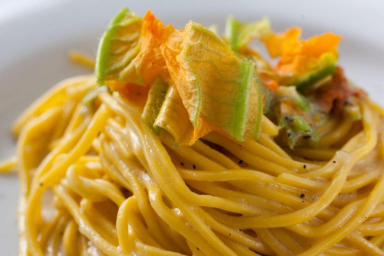 pasta gamberi e fiori di zucca bimby