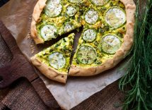 torta salata con fagiolini e zucchine