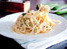 Spaghetti alla nerano senza provolone del monaco