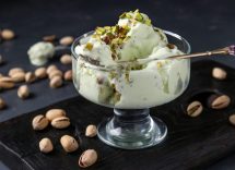 gelato pistacchio senza gelatiera latte condensato