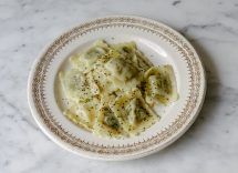 ravioli borragine salsa noci