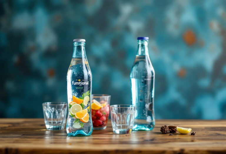 Immagine di acque aromatizzate con frutta fresca
