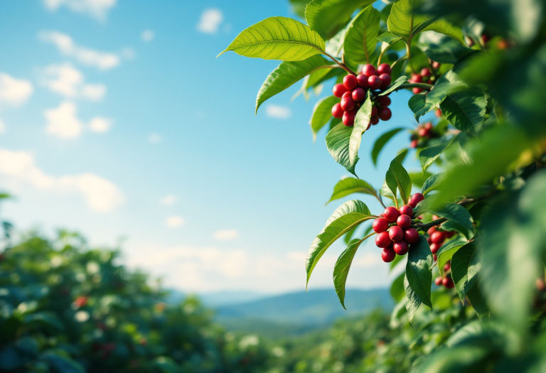 Grafico che mostra l'aumento del prezzo del caffè nel 2025