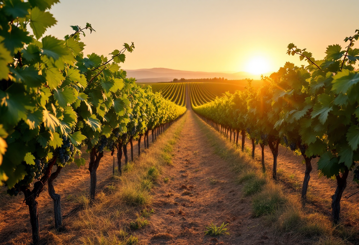 Vino dealcolato italiano in un calice elegante