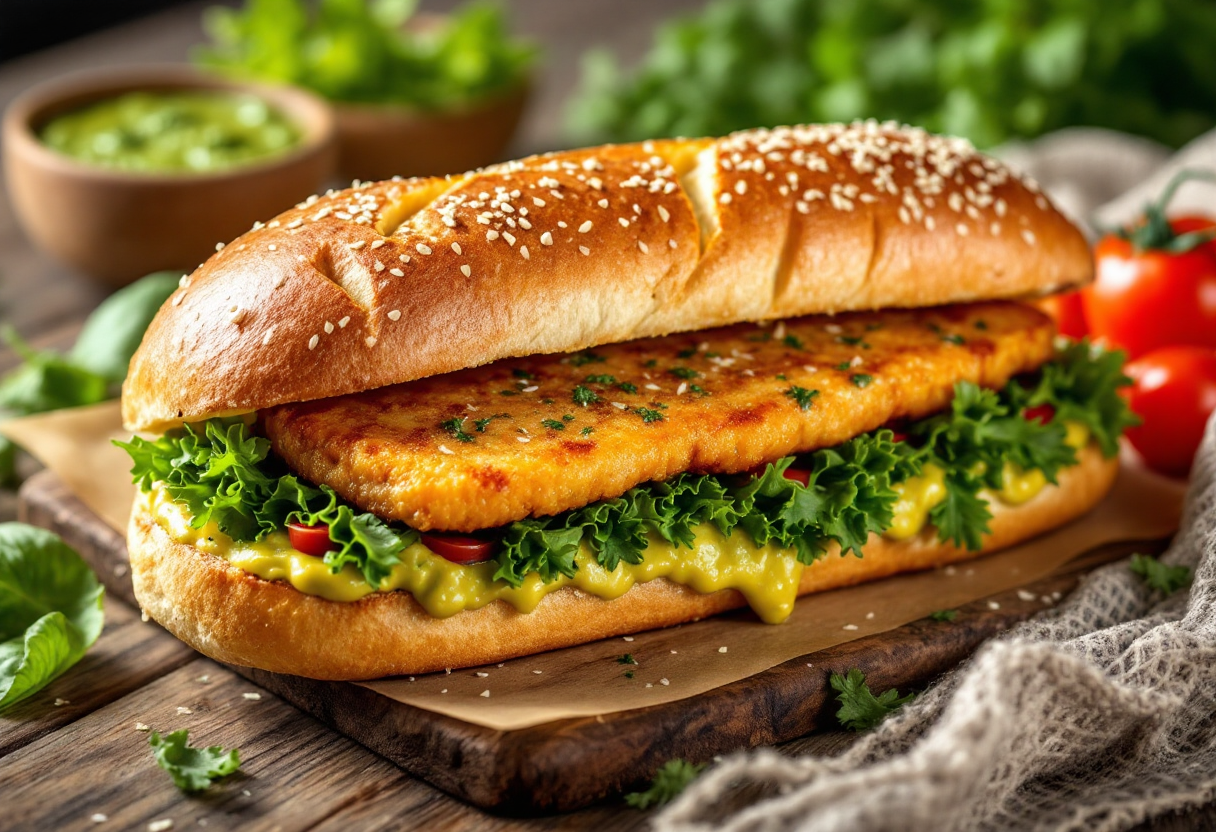Panino boccon d’oro farcito con ingredienti freschi e gustosi