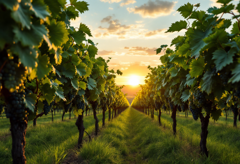 Immagine di vino dealcolato in un calice elegante