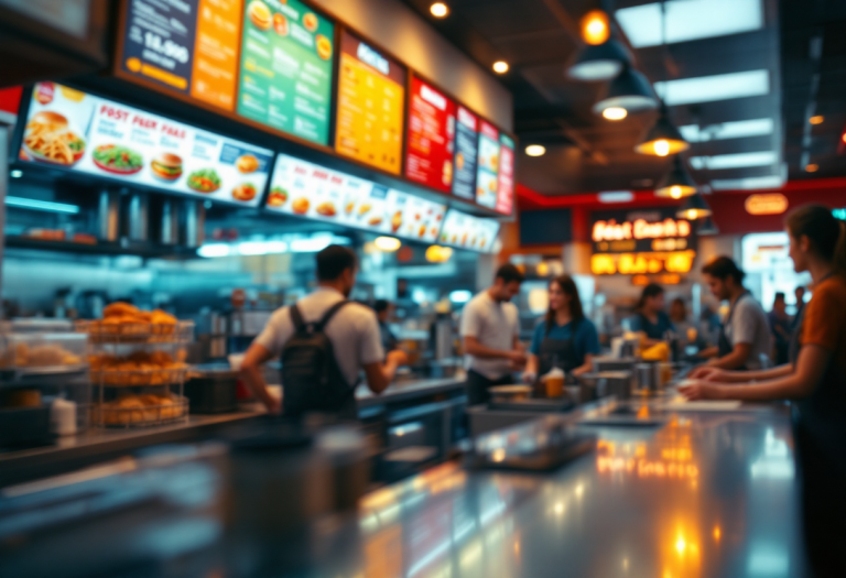 Achille Lauro in un evento con McDonald's e sindacati italiani