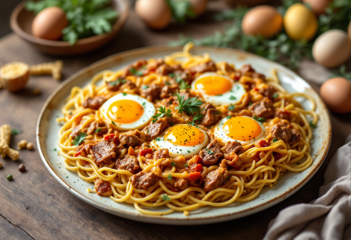 Agnello cacio e ova, piatto tradizionale abruzzese