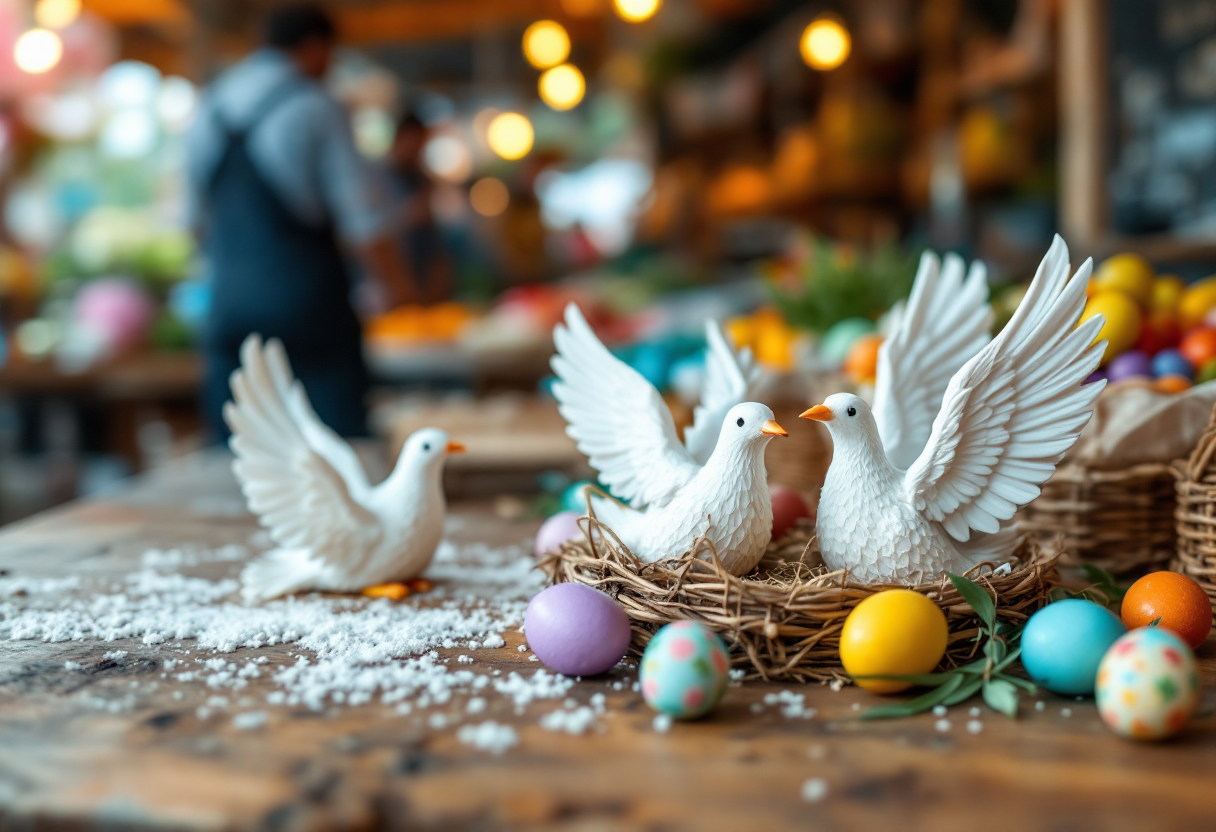 Colombe e uova di Pasqua con prezzi in aumento nel 2024