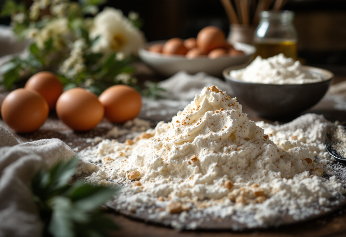 Colomba millefoglie con crema al cioccolato e vaniglia