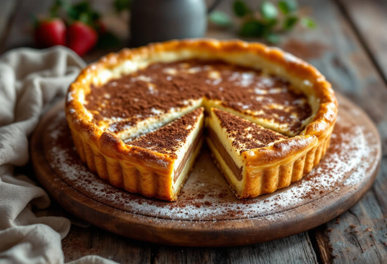 Crostata-misù, unione di tiramisù e crostata