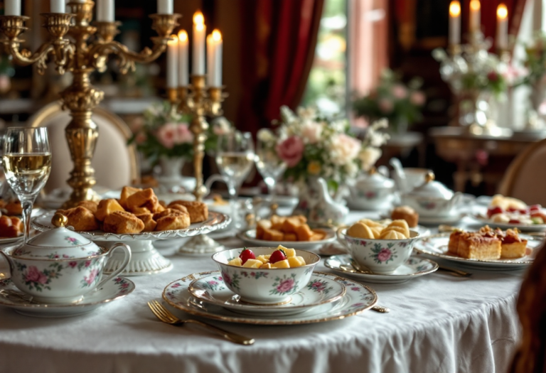 Piatto tipico della cucina reale britannica con ingredienti freschi