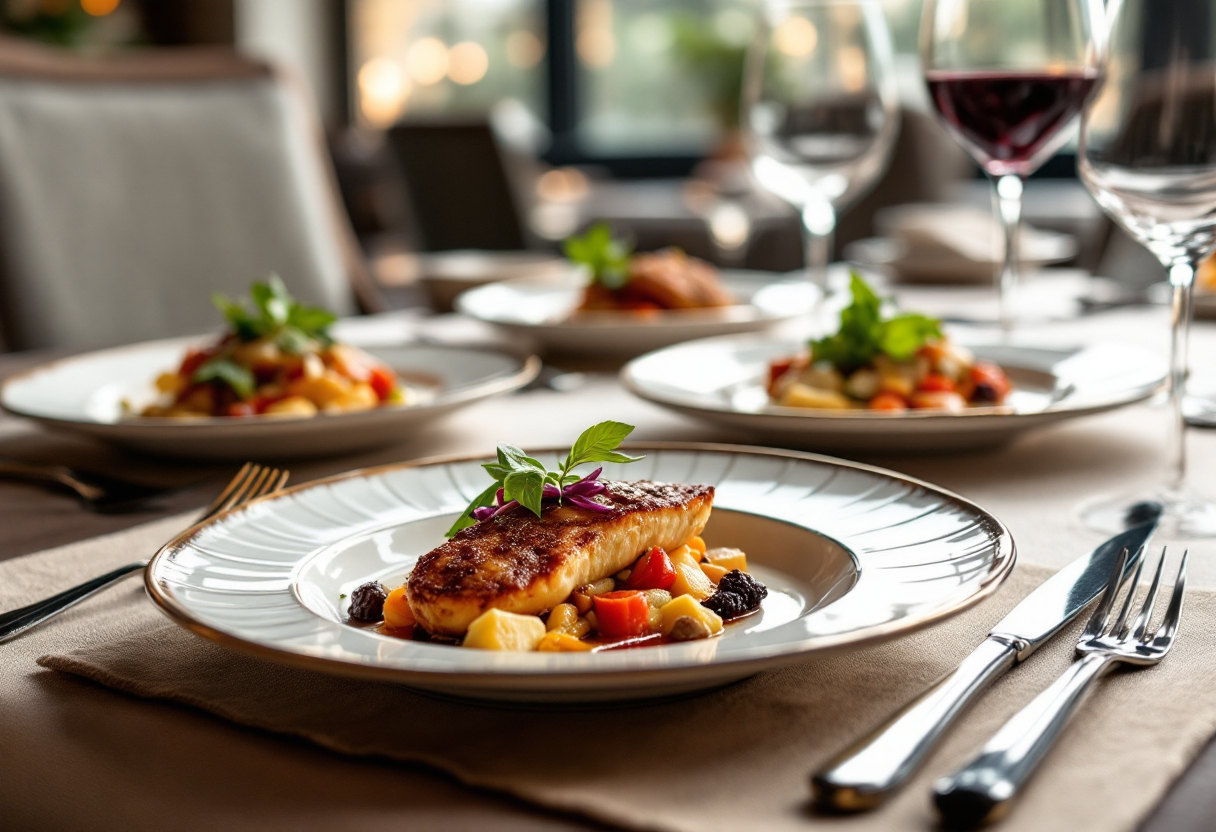 Confronto tra piatti di cucina stellata italiana e francese