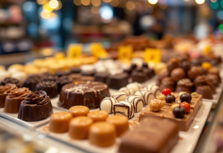 Delizioso cioccolato in stile Dubai con decorazioni uniche