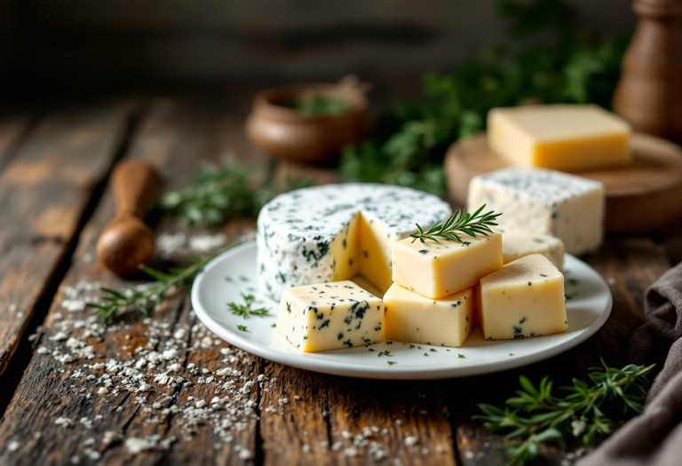 Deliziose formaggette alle erbe servite come antipasto