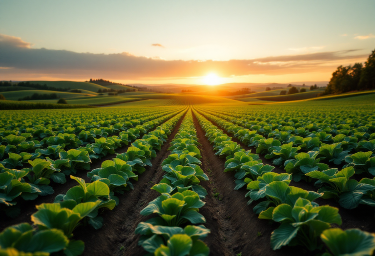 Giovani agricoltori impegnati in pratiche sostenibili