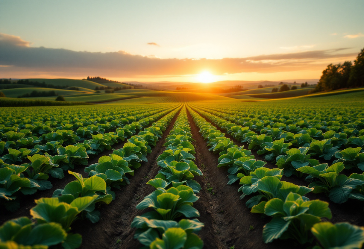 Giovani agricoltori impegnati in pratiche sostenibili