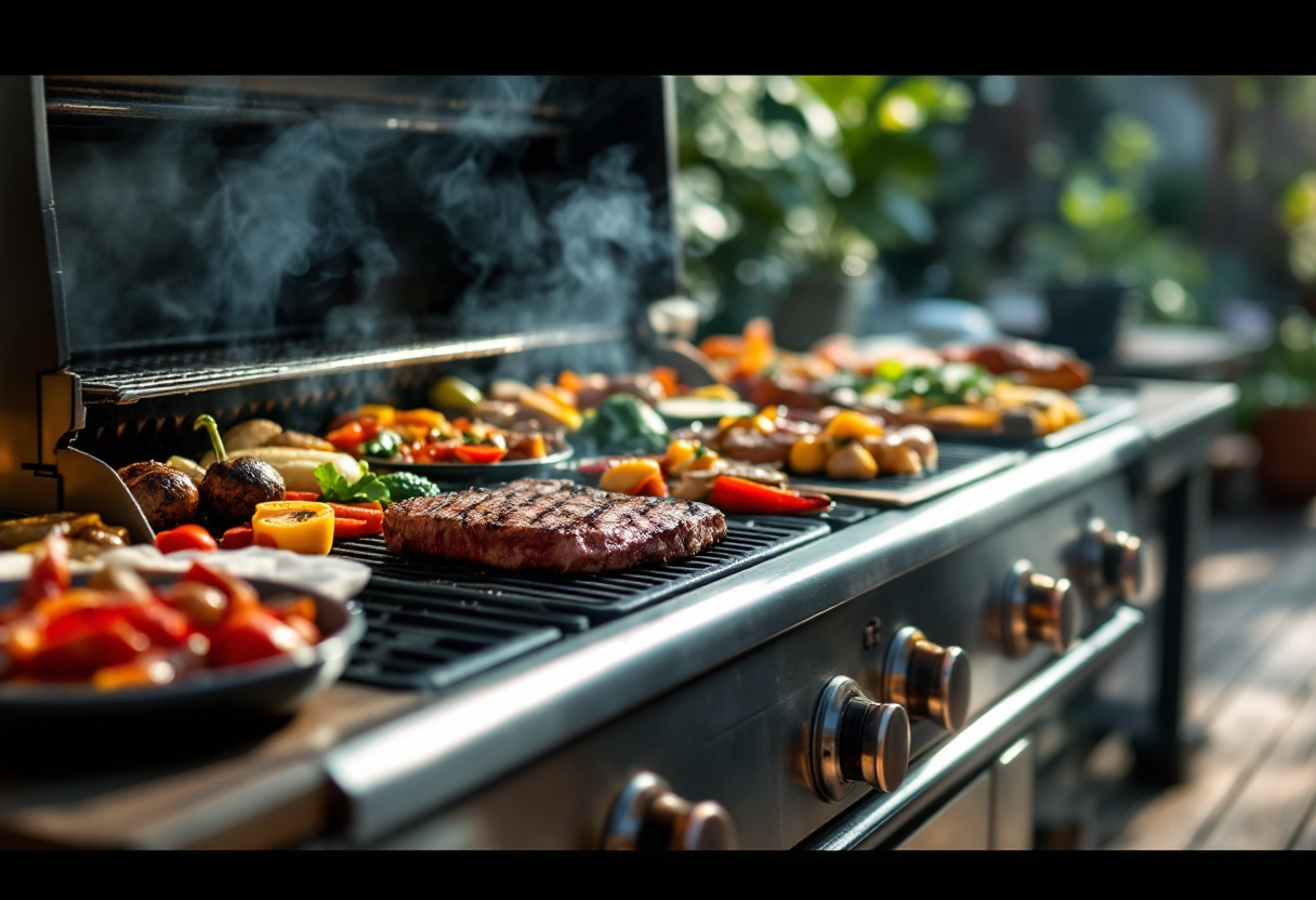 Confronto tra griglia e barbecue per cuocere carne