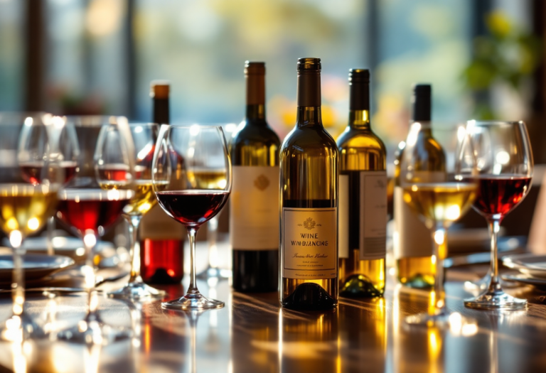 Selezione di vini bianchi e rossi da provare