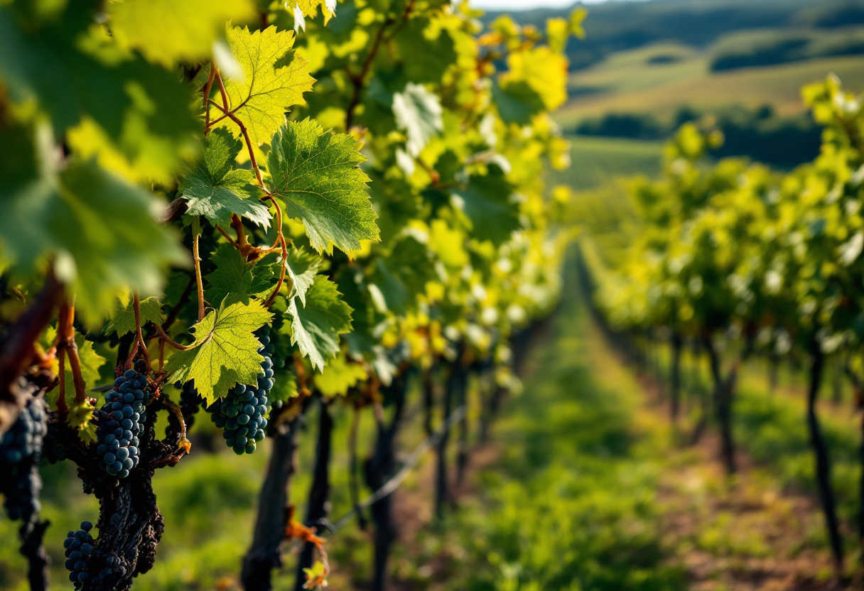 Bottiglia di vino del Papa con sfondo piemontese