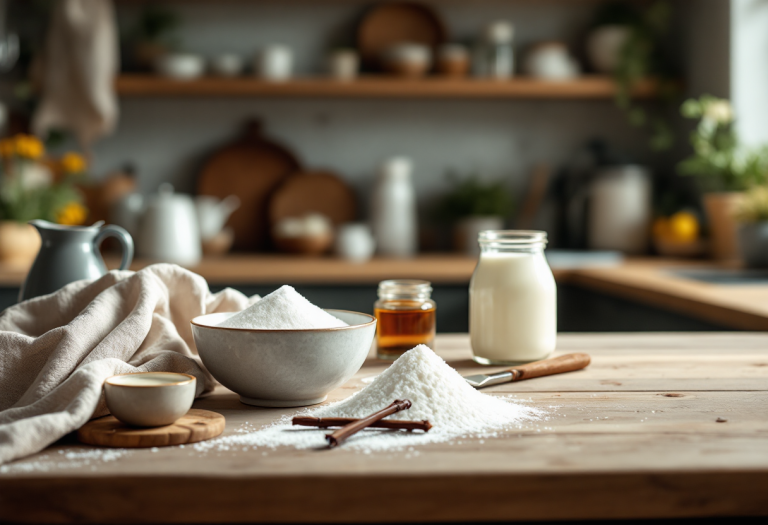 Panna cotta al mou servita in un elegante piatto