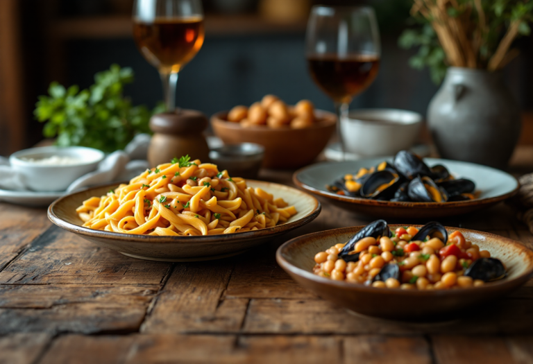 Pasta con fagioli e cozze, piatto tipico napoletano