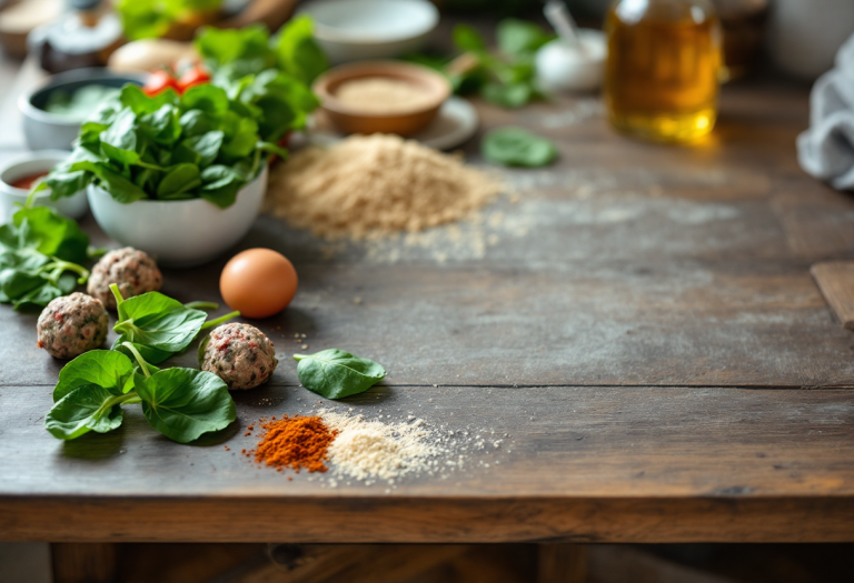 Polpette di spinaci al forno servite su un piatto