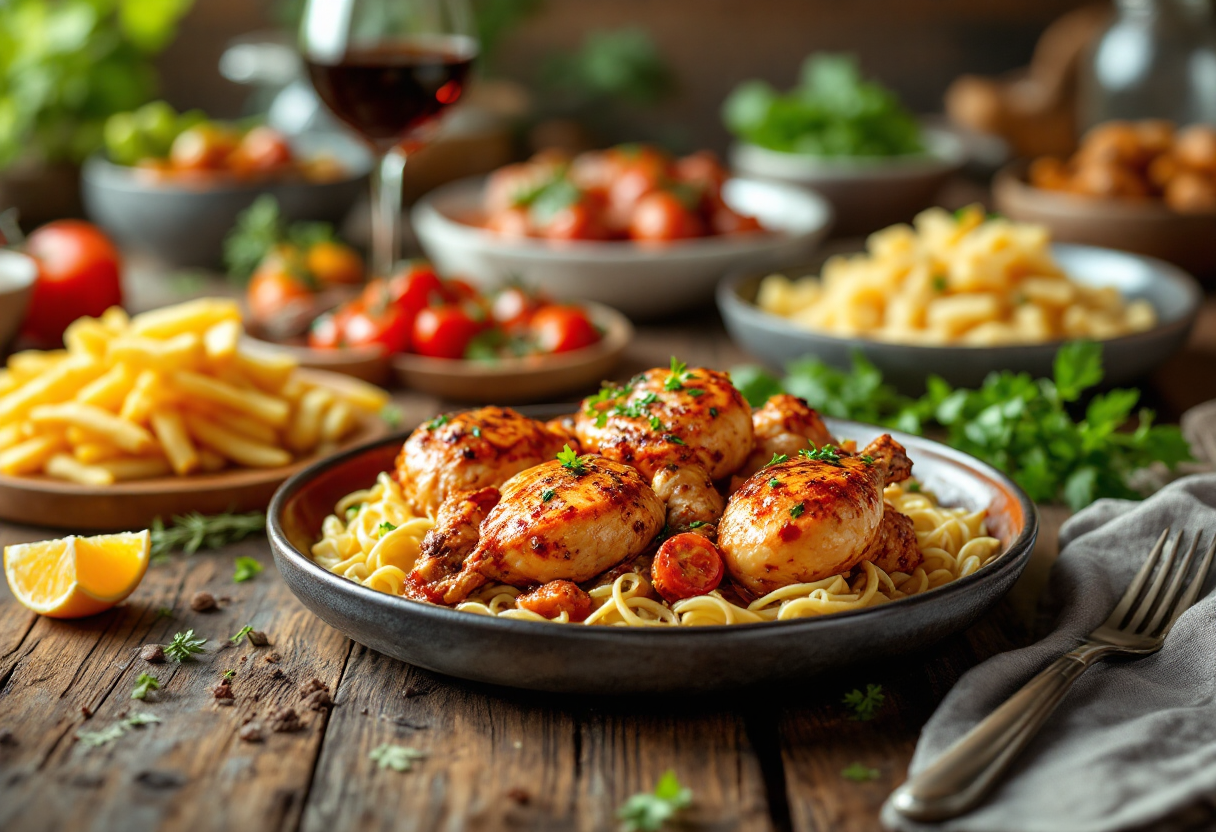 Pollo croccante cucinato in friggitrice ad aria
