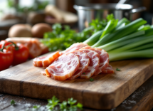 Delizioso risotto ai porri con speck croccante