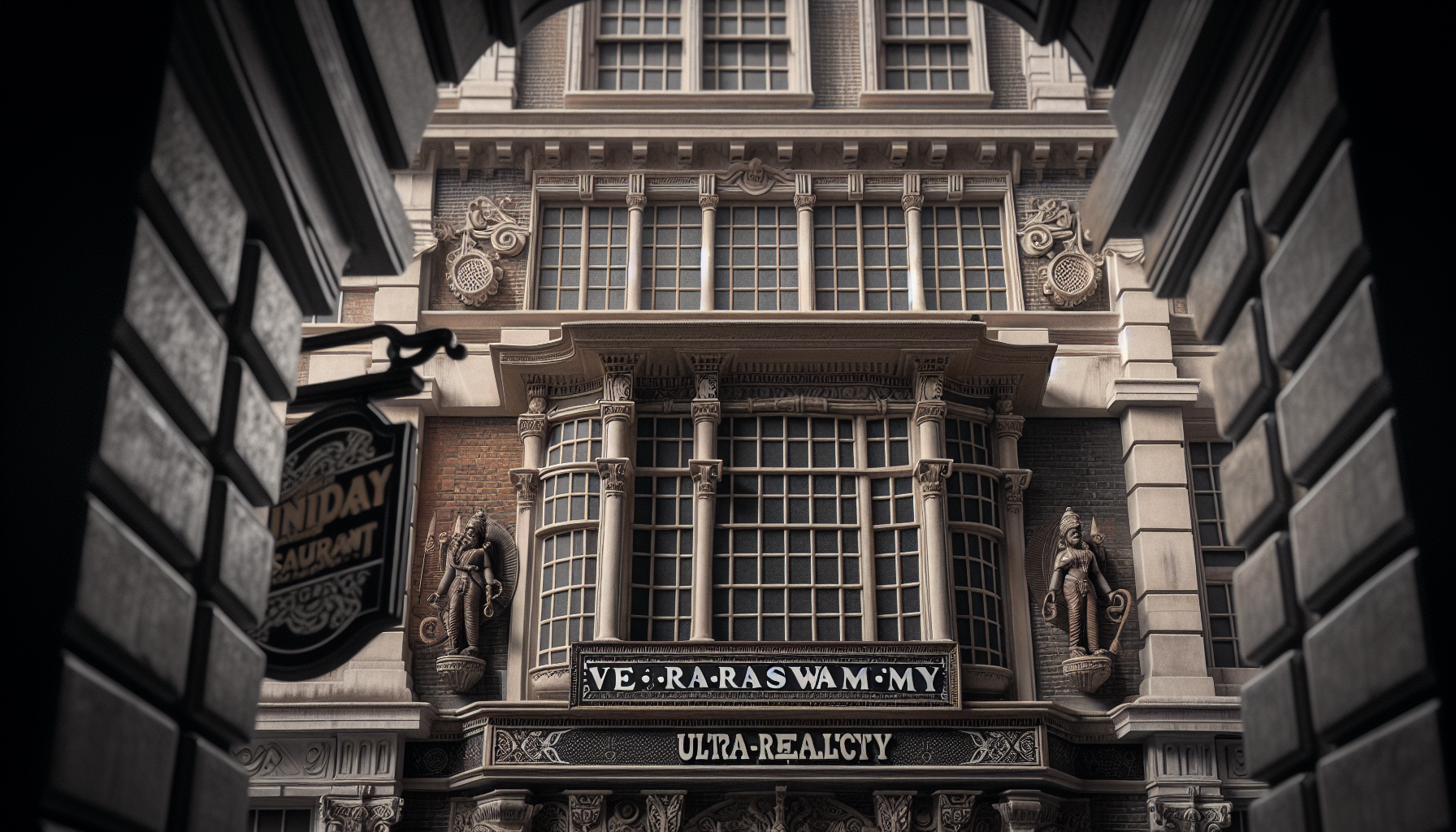 Esterno di un ristorante indiano storico a Londra
