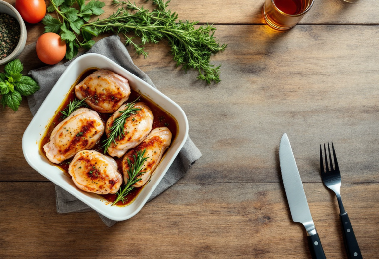 Sovracosce di pollo cucinate in modo appetitoso