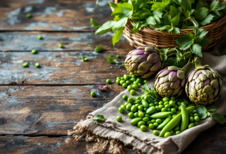 Vignarola, piatto tradizionale romano con verdure fresche