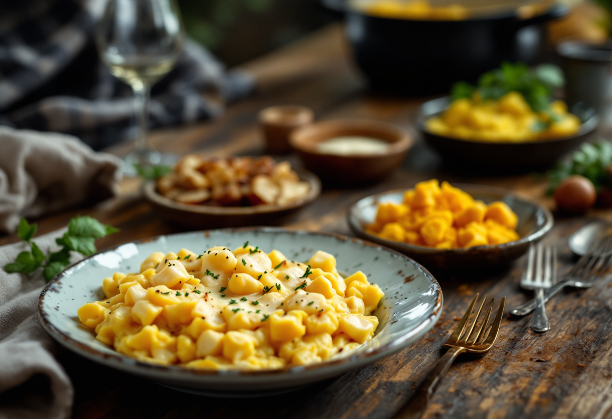 Piatto di baccalà mantecato servito con polenta