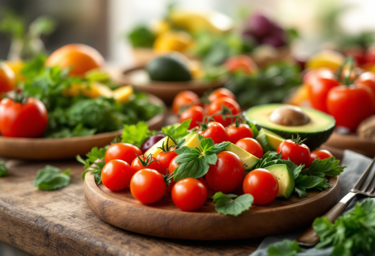 Immagine che illustra i benefici di una dieta vegetale