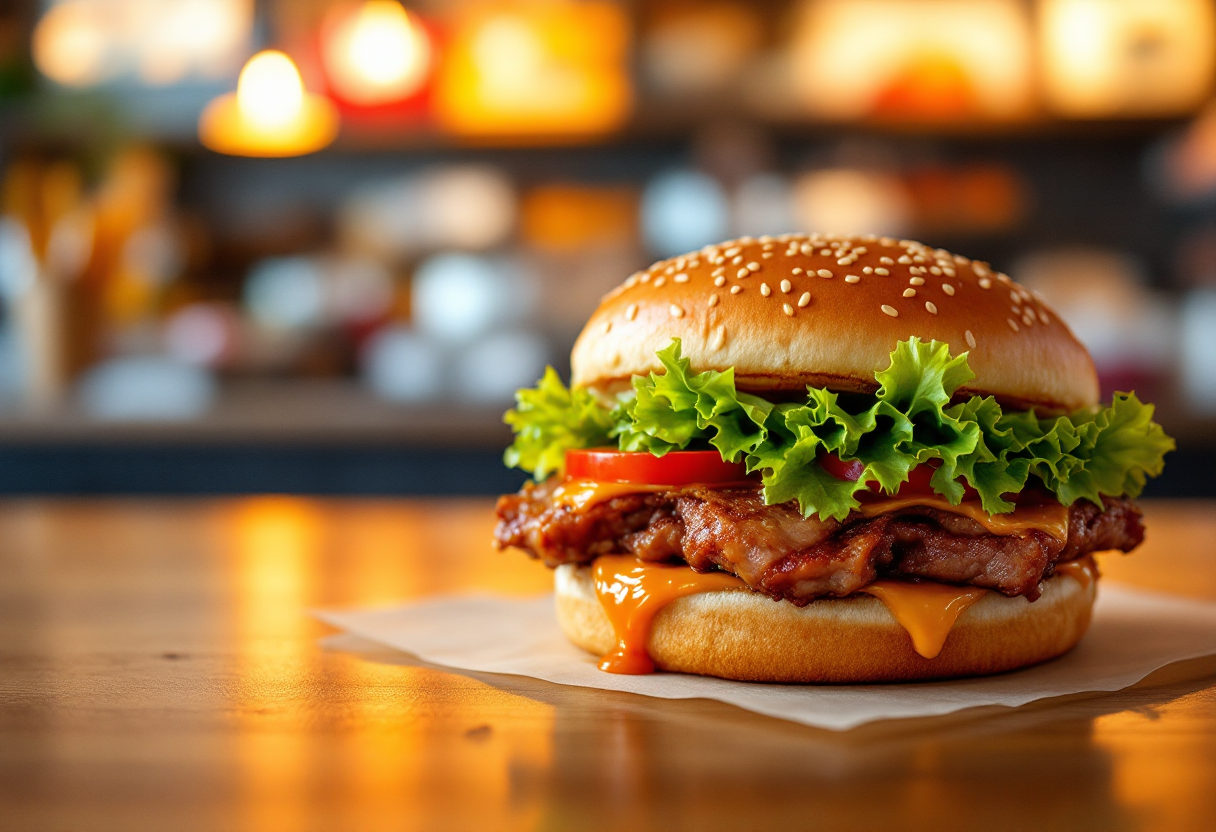Immagine di un panino Burger King in discussione