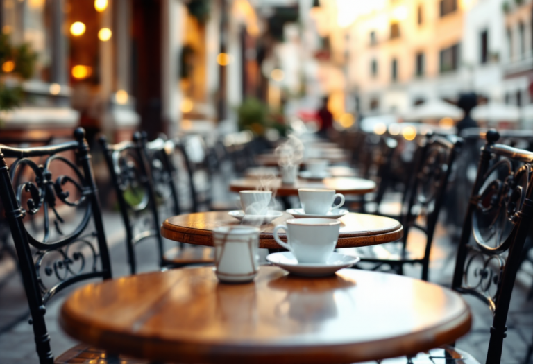 Interno del Caffè Florian a Venezia con clienti