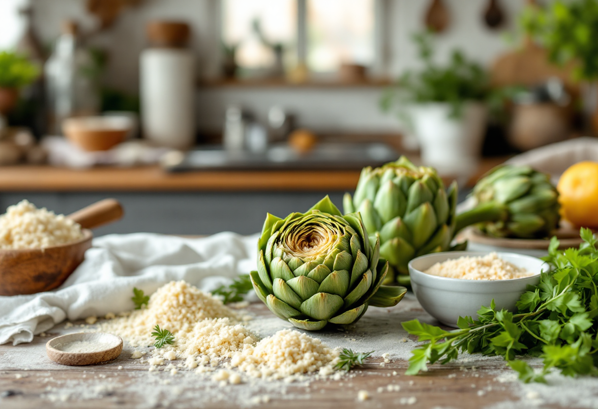 Carciofi ripieni cotti al forno e in friggitrice ad aria