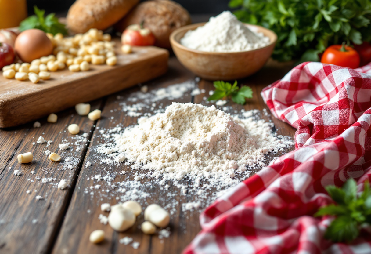 Ciriole romane appena sfornate su un tavolo rustico
