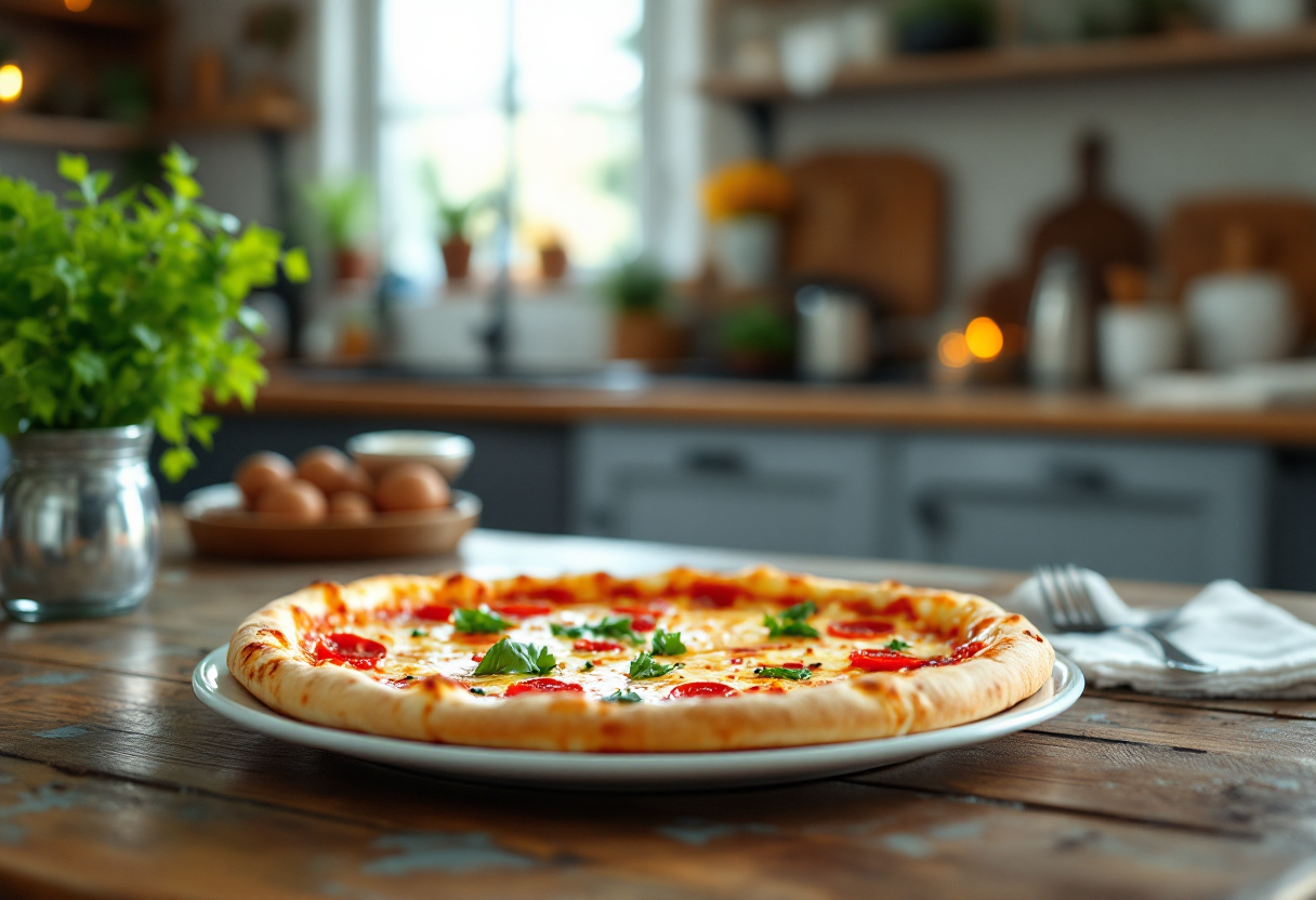 Pizza avanzata pronta per essere riscaldata