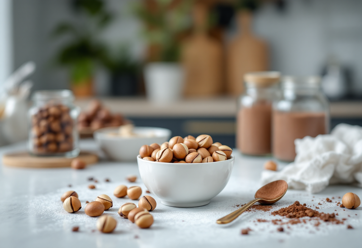 Deliziosa crema di nocciole preparata in casa