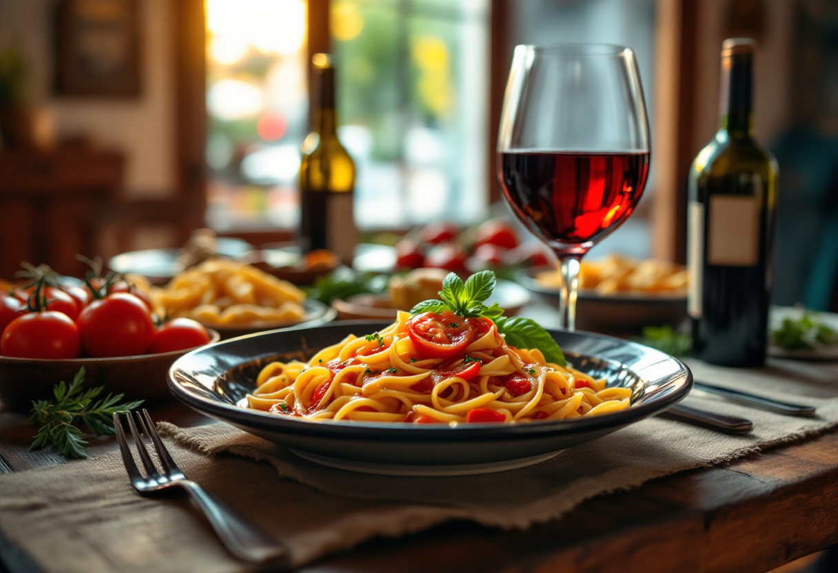 Piatto tipico della cucina napoletana in un'osteria