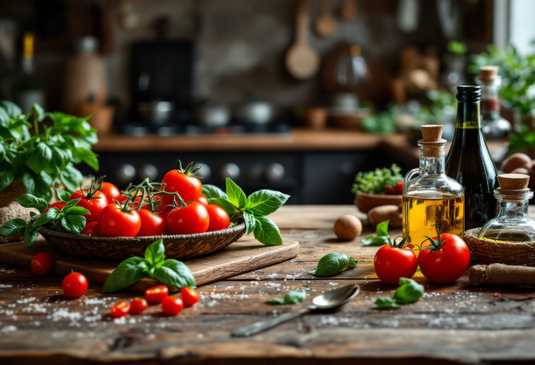 David Beckham mentre cucina un piatto italiano