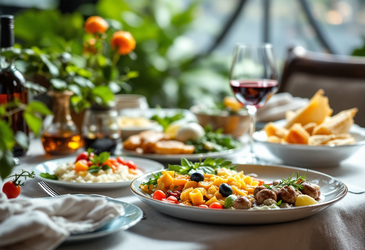 Cerimonia dei Derthona Awards a Tortona con piatti gourmet