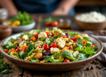 Immagine di piatti senza glutine con ingredienti freschi