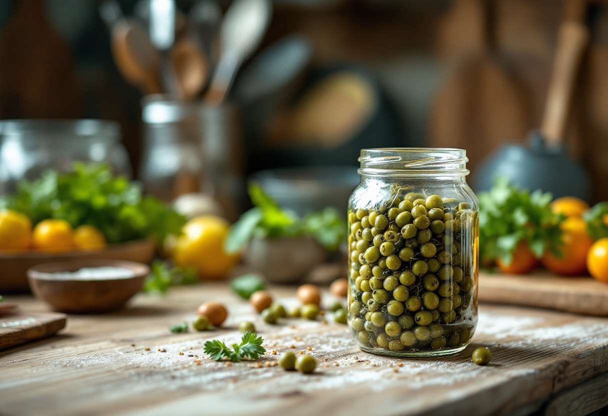 Fave sott'olio pronte per la conservazione primaverile