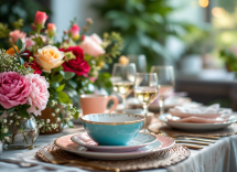 Celebrazione della Festa della Mamma con fiori e regali