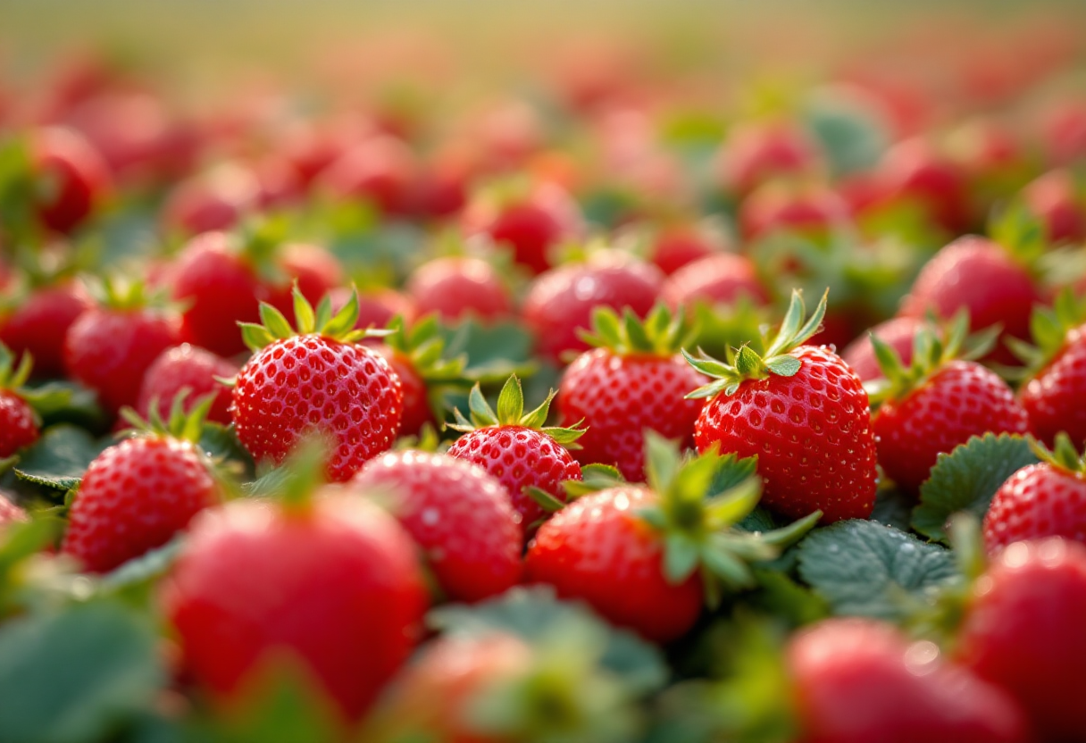 Fragole fresche su sfondo bianco, ricche di nutrienti