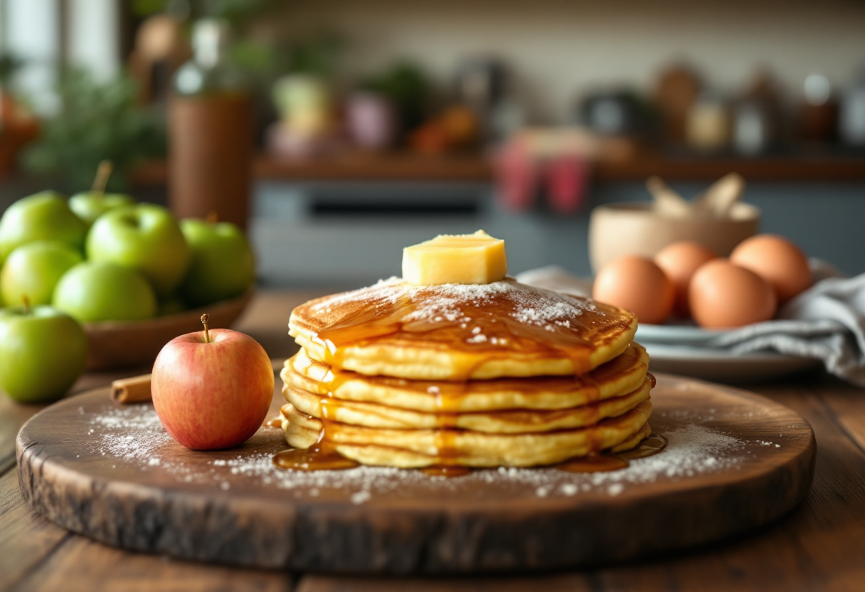 Frittelle di mele dorate e croccanti su un piatto