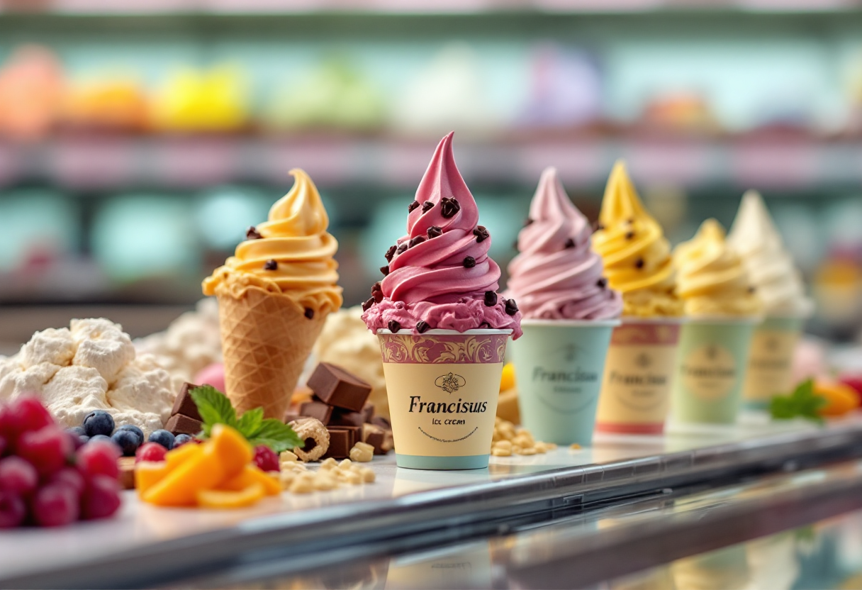 Gelato Franciscus ispirato al Papa e alla tradizione romana