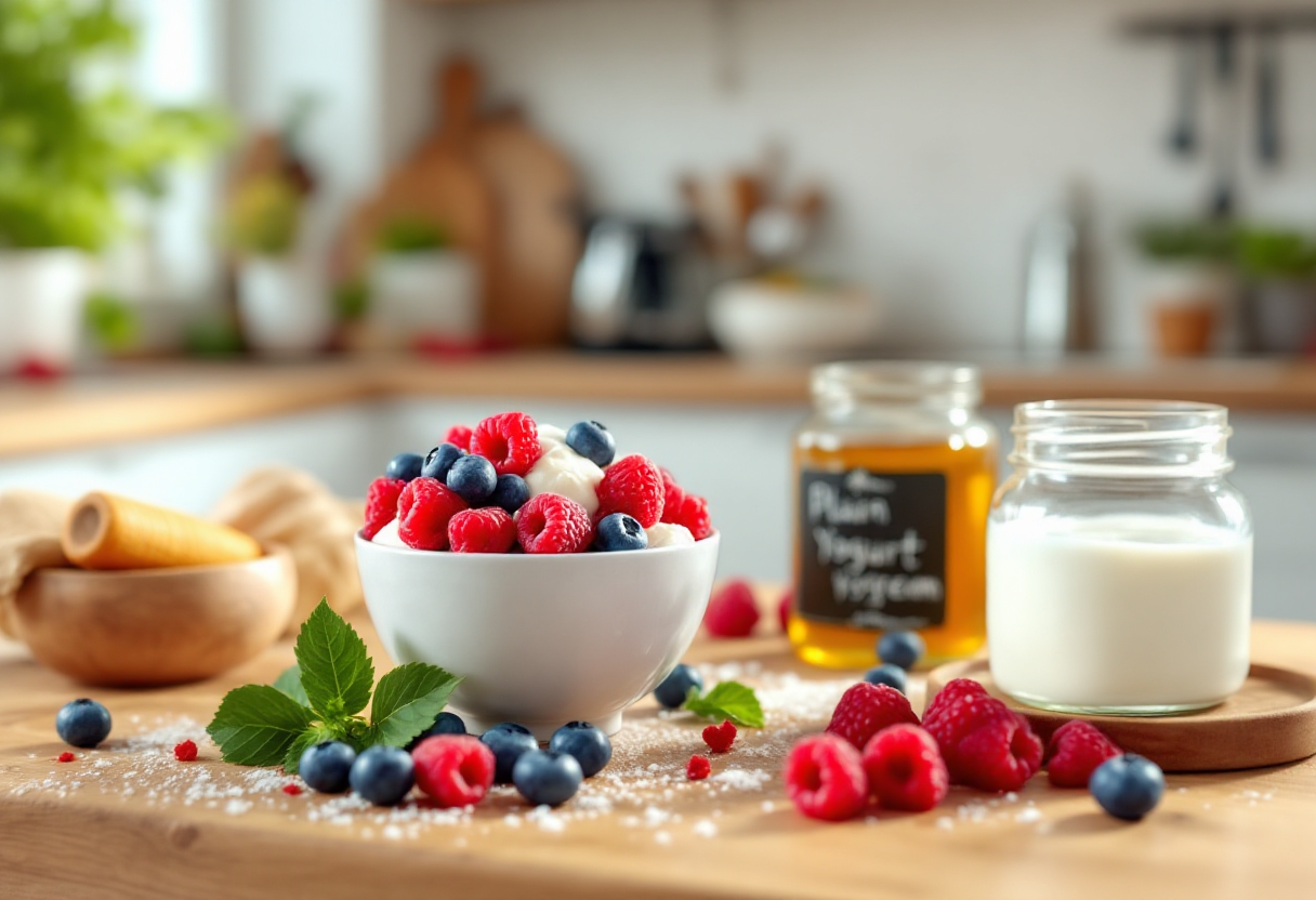 Gelato ai frutti di bosco pronto da servire